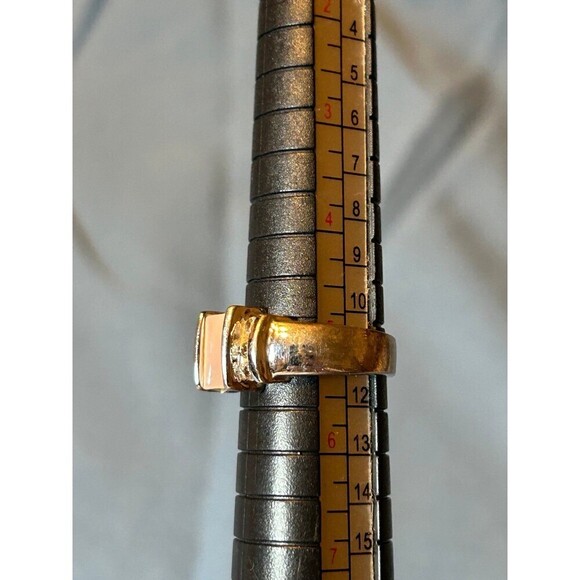 Silver Tone and Morher of Pearl Stone Ring Size 5 - Picture 2 of 4